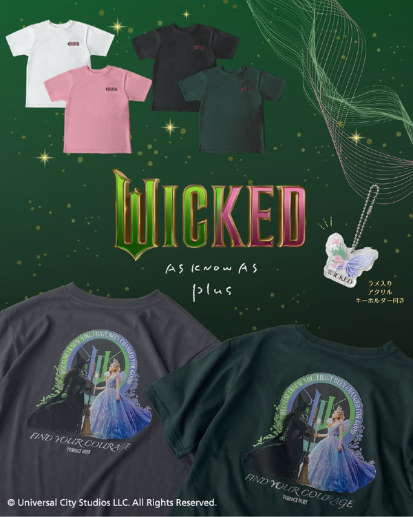 アクリルキーホルダー付 WICKEDコラボTシャツ (Q11125)