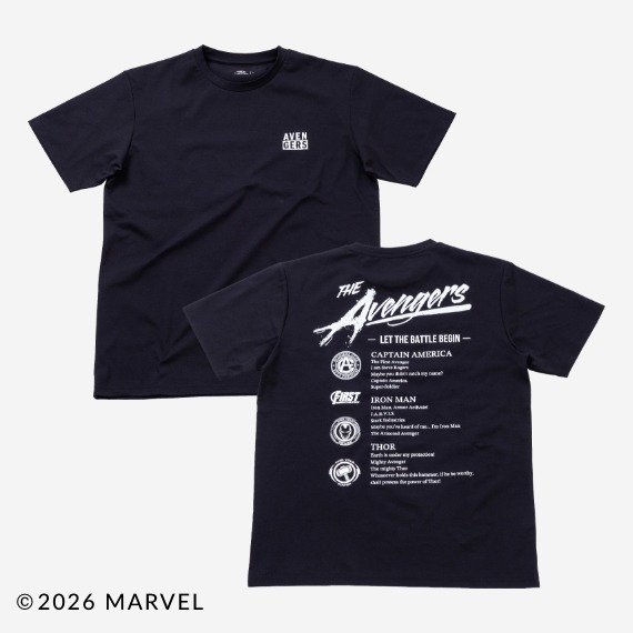 UVカットドライグラフィックTシャツ　アベンジャーズ