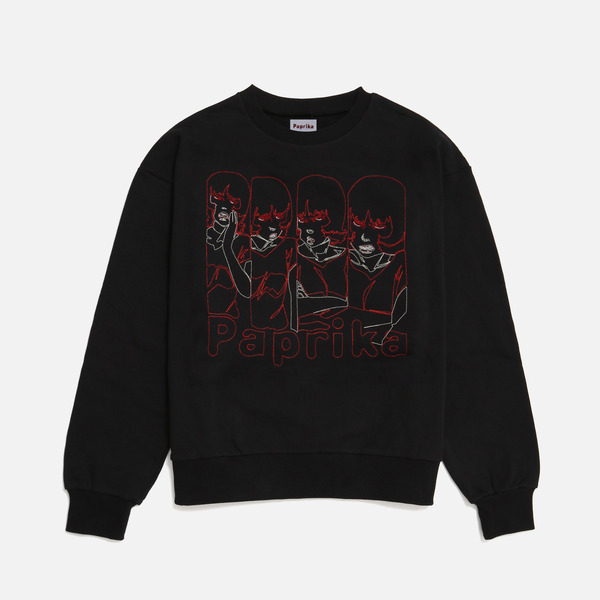 Paprika Thread-Embroidered Sweatshirt - Black　￥16,500 tax in　(C)2006 MADHOUSE / Sony Pictures Entertainment (Japan) Inc.
