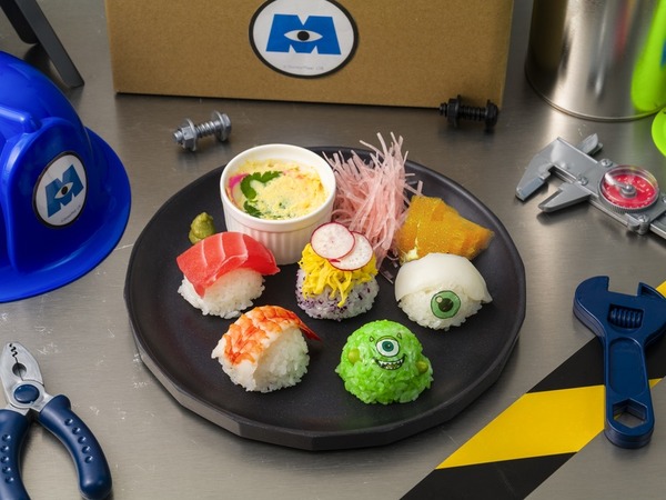 ＜マイク＞ギョロ目お寿司プレート　　税込2,090円「モンスターズ・インク」OH MY CAFE(C)Disney/Pixar