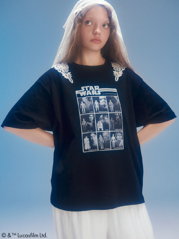 【STAR WARS™】グラフィックプリントレースTシャツ