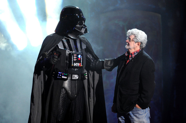 ダース・ベイダー＆ジョージ・ルーカス Photo by Jeff Kravitz/FilmMagic