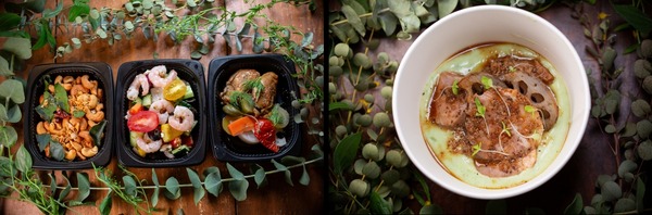 左：Fish House Oyster Bar​　右：キッチンわたりがらす