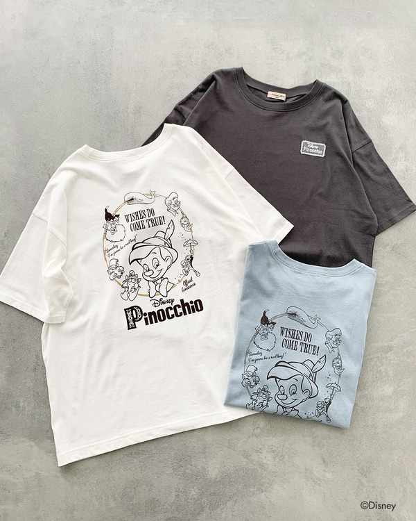 ピノキオ／バックプリントTシャツ　各￥3,850
