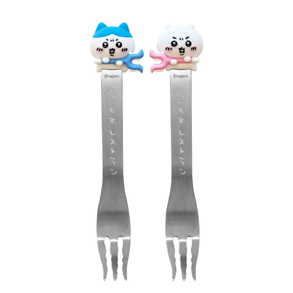 ちいかわレストランオリジナルグッズさすまた風フォーク 全2種　ハチワレ・ちいかわ\1,540（税込）