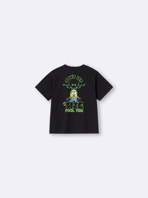 GU「KIDSグラフィックT MINIONS」カラー：09 BLACK