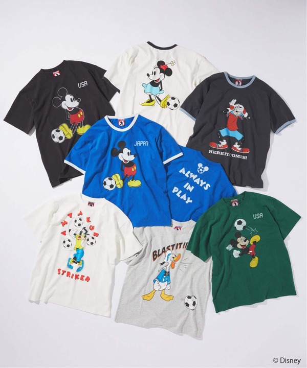 MICKEY MOUSE / ミッキー マウス 別注 サッカー プリント Tシャツ ©Disney