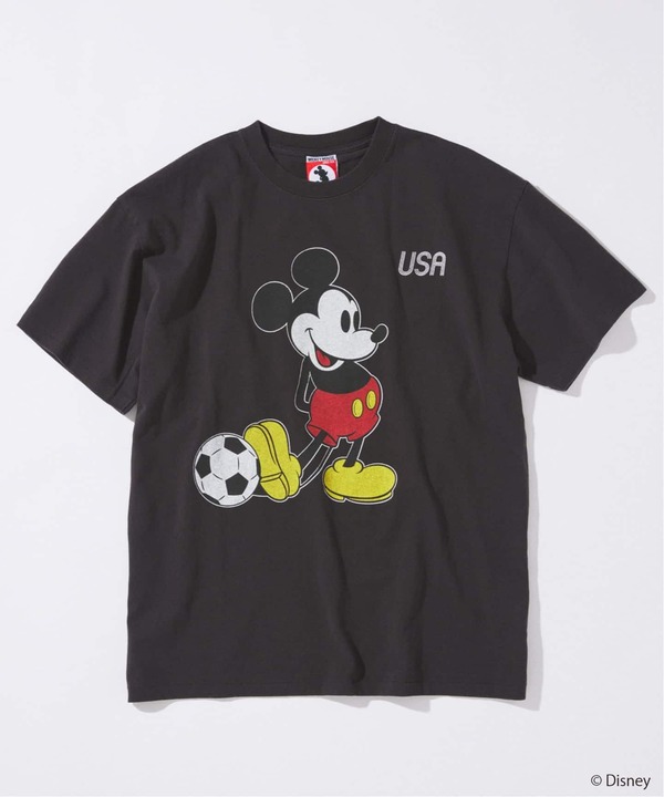 MICKEY MOUSE / ミッキー マウス 別注 サッカー プリント Tシャツ ©Disney