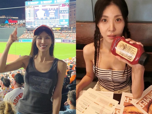 ハ・ジウォン、米MLB観戦の近況を公開！若々しすぎる姿にファン熱視線【PHOTO】