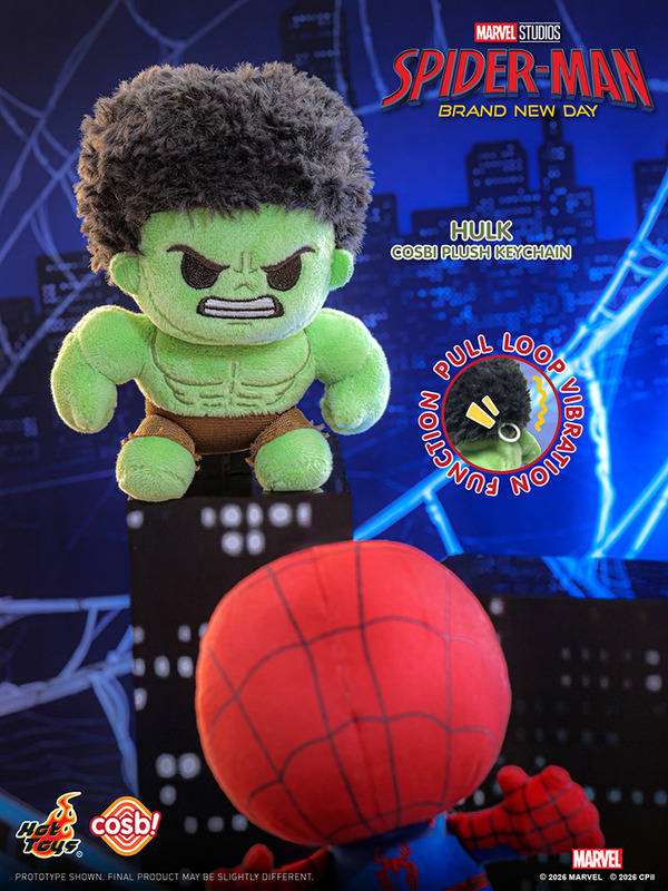 ハルク　コスビ・ぬいぐるみキーチェーン『スパイダーマン：ブランド・ニュー・デイ』