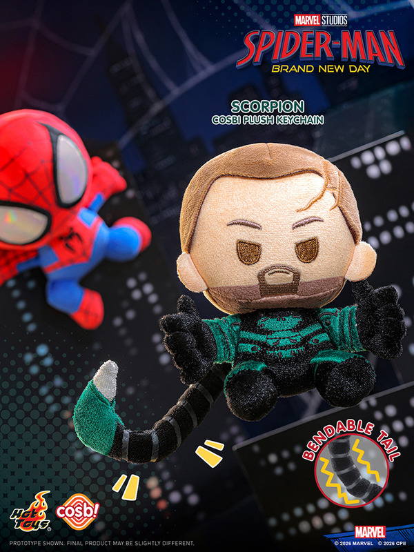 スコーピオン　コスビ・ぬいぐるみキーチェーン『スパイダーマン：ブランド・ニュー・デイ』