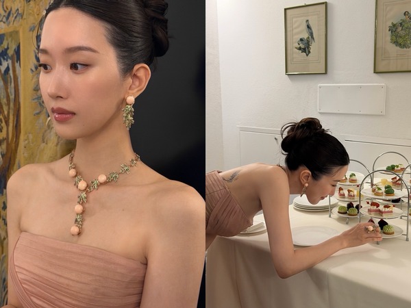 女優ムン・ガヨンの背中に釘付け…！ドレスからチラ見えするタトゥーに秘められた意味【写真】