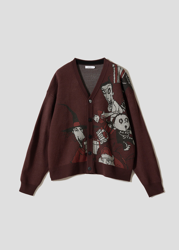 トリック・オア・トリート｜ジャカードニットカーディガン／¥7,900