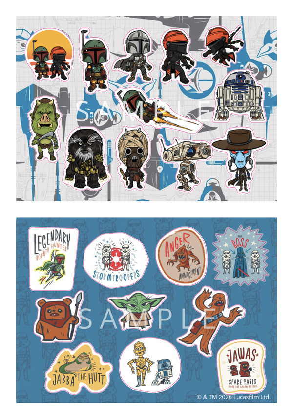 『マンダロリアンとグローグー　ポストカード＆ステッカーブック』1760円 (C) & TM 2026 Lucasfilm Ltd.