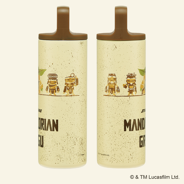 「スクエアハンドル付きステンレスマグボトル450ml マンダロリアン＆グローグー」© & TM Lucasfilm Ltd