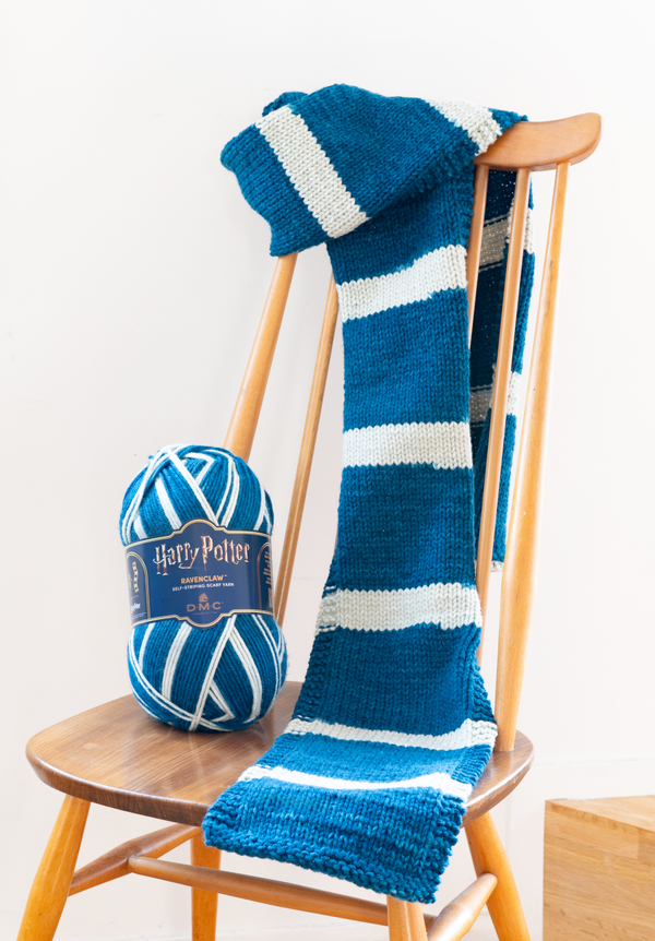 SELF-STRIPING SCARF YARN