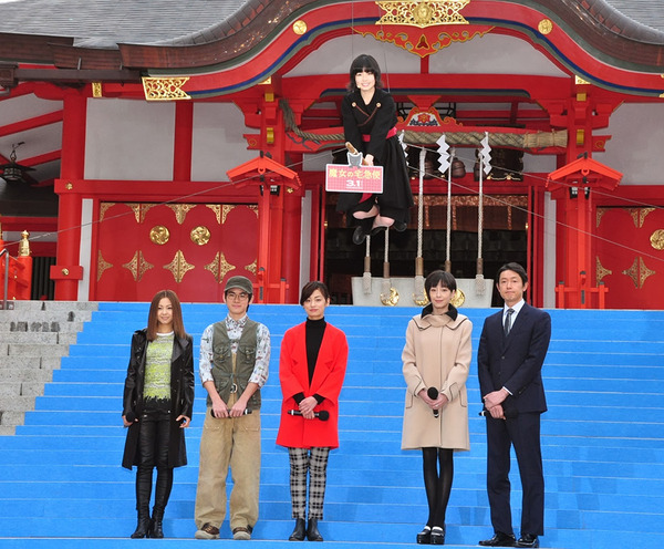 小芝風花＆尾野真千子＆宮沢りえ＆広田亮平＆筒井道隆＆倉木麻衣（主題歌）／『魔女の宅急便』ヒット祈願イベント＠花園神社