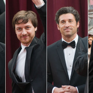 男性陣はタキシードを身にまといダンディーに登場 ジョン・トラヴォルタ（左）、ジェームズ・マカヴォイ（左から2番目）、パトリック・デンプシー（右から2番目）、ジョージ・クルーニー（右）Matt Petit、Richard Harbaugh / &copy;A.M.P.A.S.