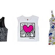 FOREVER 21 meets. キース・へリング and ジャン＝ミシェル・バスキアの限定コラボレーションアイテム。レディース右：ワンピース　1,980円、中央：タンクトップ　1,380円、左：タンクトップ　1,280円※価格は変更になる可能性があります。