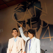 村上虹郎＆村上淳／『2つ目の窓』 in 第67回カンヌ国際映画祭／(C) Getty Images