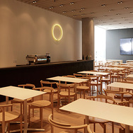 「Museum Cafe ＆ Restaurant THE SUN ＆ THE MOON」カフェエリア「THE SUN」。