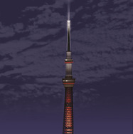 十字型の赤いライトセーバーに見立てたライティング - (C) TOKYO-SKYTREE　※画像はイメージです