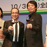 『サイドウェイズ』舞台挨拶（左から）鈴木京香、小日向文世、生瀬勝久、菊地凛子