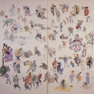 「維新前四季往来之図屏風」 1957年（昭和32） 東京都江戸東京博物館/所蔵