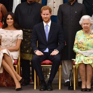 メーガン妃＆ヘンリー王子＆エリザベス女王 (C) Getty Images
