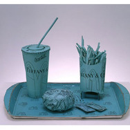 Tiffany Value Meal, 2000 ink on printed paper and hot glue 30.0 x 45.0 x 32.0cm
