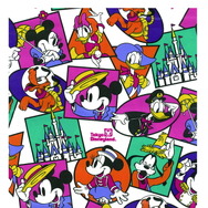 ミッキーマウスと仲間たちがとてもカラフルに描かれ、今見るとレトロ感があってポップなデザイン。As to Disney artwork, logos and properties： (C) Disney