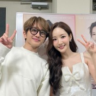 来日した女優パク・ミニョン、Nissyと並んで“ピース”。日本ファンミの舞台裏を公開【PHOTO】