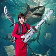 松島トモ子 サメ遊戯 3枚目の写真・画像