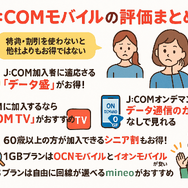 J:COMモバイルの口コミ・評判は悪い？メリット・デメリットはある？
