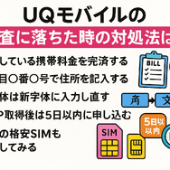 UQモバイルの審査はゆるい？落ちた原因と対処法は？