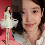 『おつかれさま』女優IUの“赤ちゃん肌”に目が釘付け！仕事中もオフも「可愛すぎる」【PHOTO】