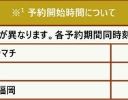 予約開始時間について