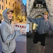 “皇太子の余裕” イ・ジョンソク、海外ロケの合間に見せたリラックスした姿【PHOTO】