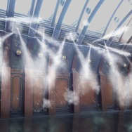 新設！びしょ濡れスポット（ミステリアスアイランド通路）