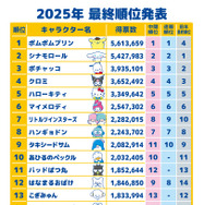 「2025年サンリオキャラクター大賞」最終順位