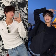 「エッフェル塔より輝く」俳優パク・ボゴム、パリでの“幸せな瞬間”を公開！BTS・Vとの新ツーショットも【PHOTO】