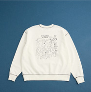 101匹わんちゃん/バックプリントスウェット カラー：White ￥4,990