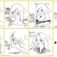 「細田守監督描き下ろし！歴代ヒロインミニ色紙」全7種サンプル画像　ⓒ2025 スタジオ地図