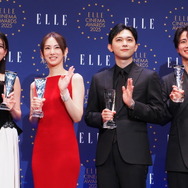 出口夏希、北川景子、吉沢亮、木戸大聖／「ELLE CINEMA AWARDS 2025」