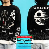 【ホットトイズ・アパレル】ノット・アグリー・セーター／ダース・ベイダー＆ストームトルーパー　© & TM Lucasfilm Ltd.／© MARVEL
