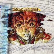 炭治郎を刺繍で再現／投稿主さん提供