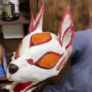 手を入れて口を動かせるようにした狐の悪魔／投稿主さん提供