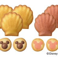 内容：バターマドレーヌ 3個、いちごマドレーヌ 2個、クッキー（ミッキー／黒）2個、クッキー（ミッキー／ピンク）2個