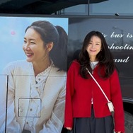 チェ・ジウ、50歳とは思えない清純ビジュアルを披露！“大人可愛いコーデ”で映画のプロモ中！【PHOTO】