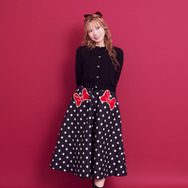 ミニー／リボンギャザースカート（Black）￥13,500